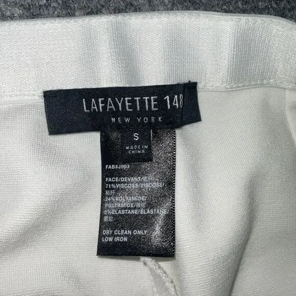 Lafayette Pants Womens Size S Off White Ponte Pull On Crop - Picture 3 of 9